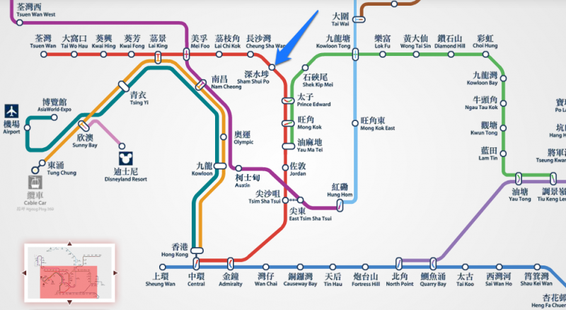 Sham Shui Po Market - MTR Map