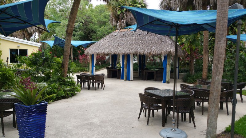 Outside seating Area and Tiki