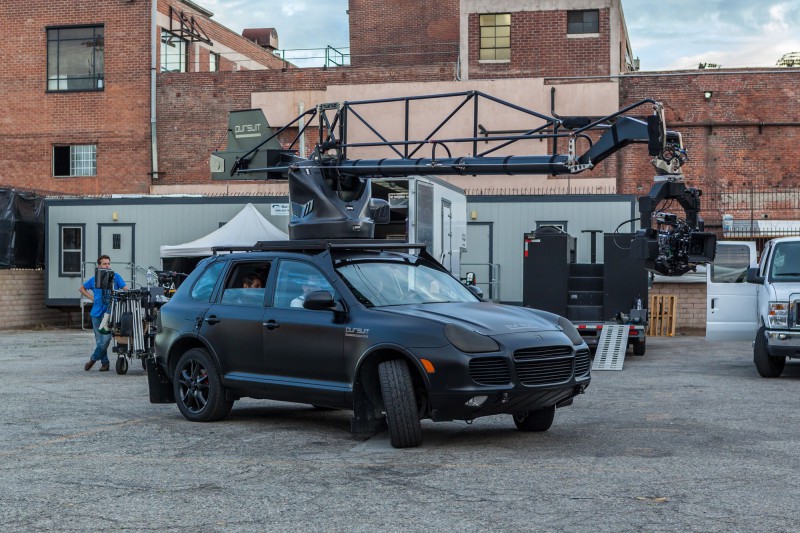 Porsche with Jib for the Mercedes Benz Commercial
