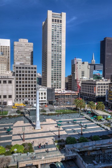 Grand Hyatt San Francisco and Union Square - viewed from the Cheesecake Factory