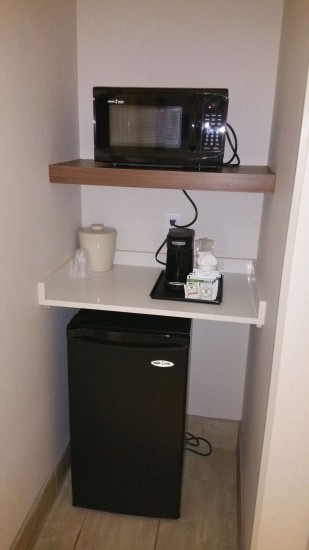 Fridge, Microwave and Coffee Maker