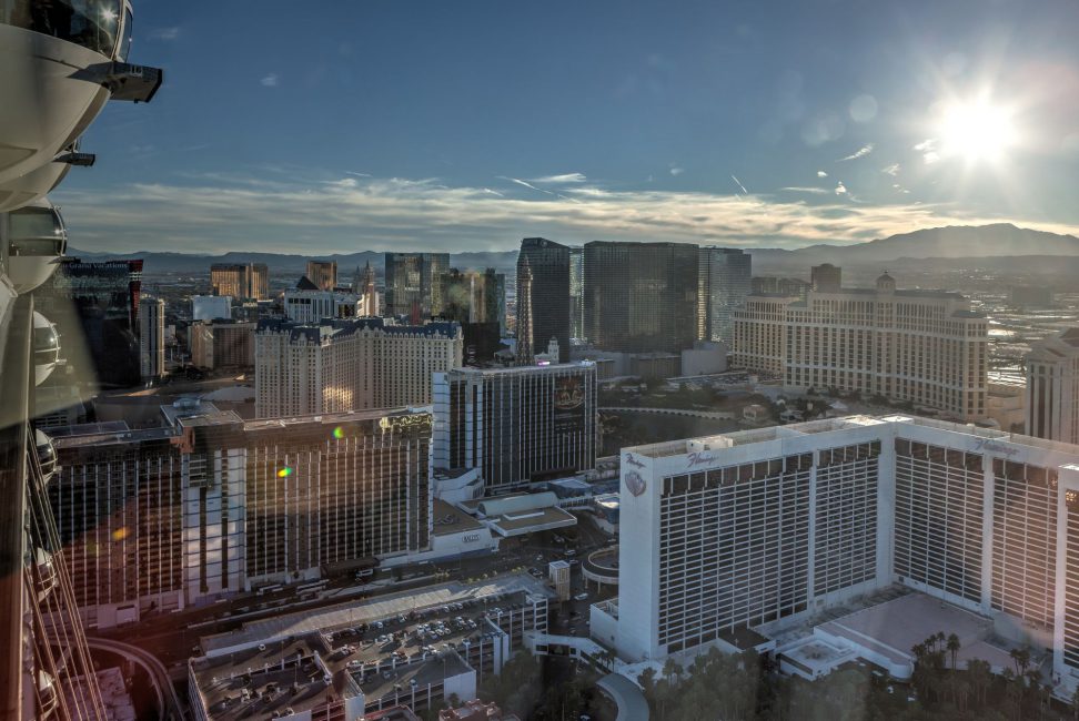 Las Vegas strip as seen from the High Roller